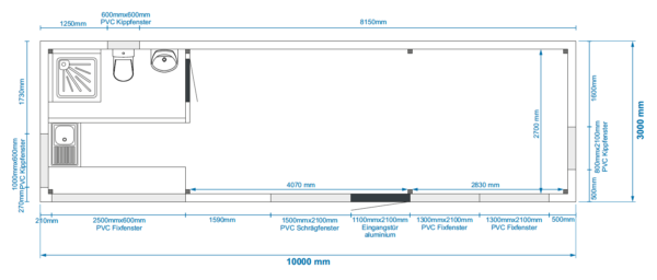 Tiny house Pour vacances 10,00 x 3,00 m – Image 6